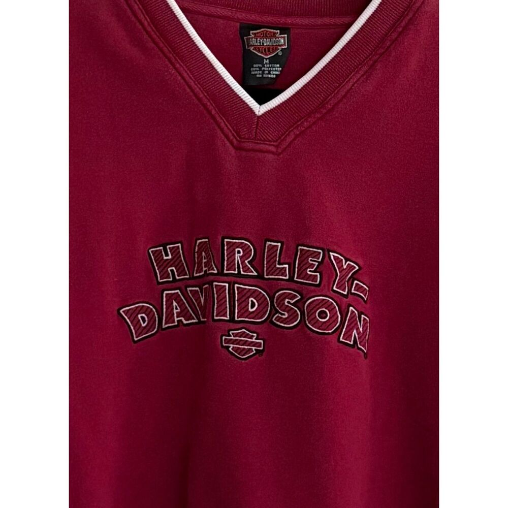 Authentic Harley Davidson Women's Burgundy Pullover size M